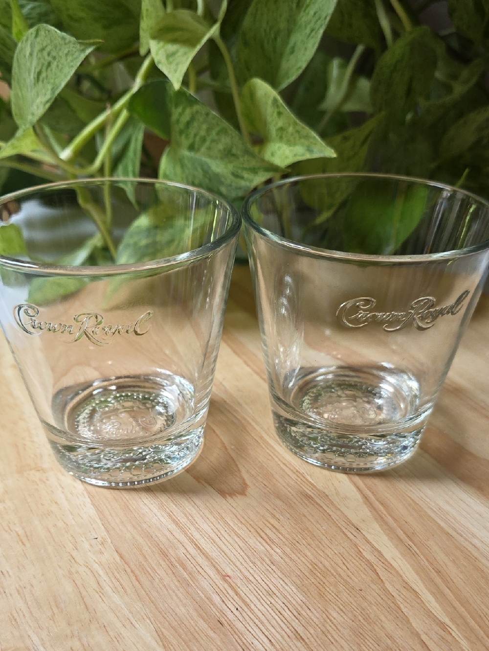 Crown Royal whiskey rocks glasses set of 2